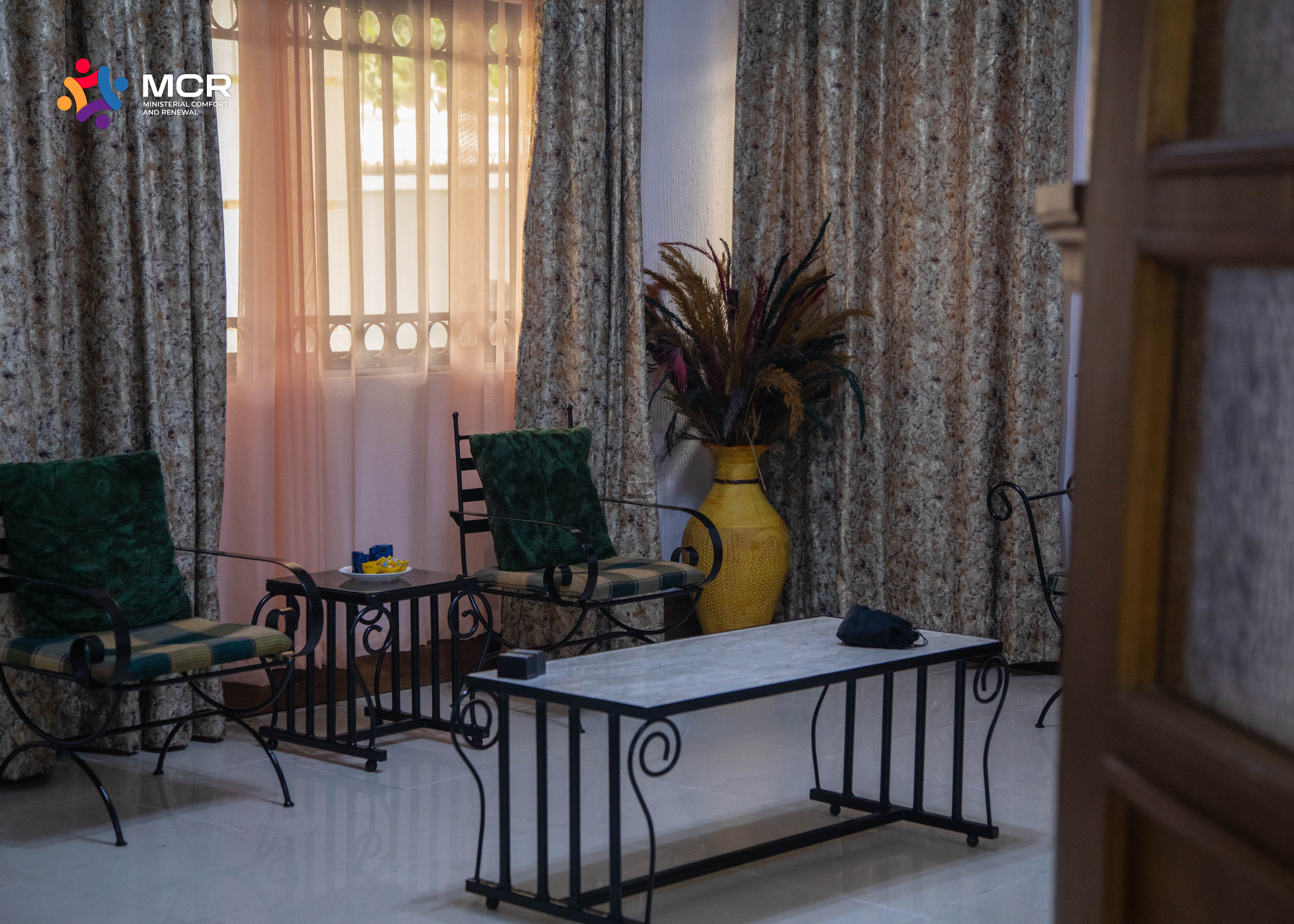 Front view of building